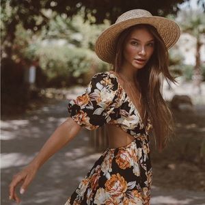 Bardot floral mini dress